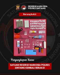 Satuan Reserse Narkoba Polres Sintang Berhasil Bekuk Pengedar Sabu dan Ekstasi
